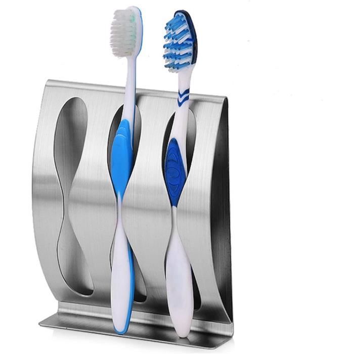Porte Brosse à Dents Mural QWORK - Acier Inoxydable 304 Avec 2 Gobelets | Pour Salle De Bain