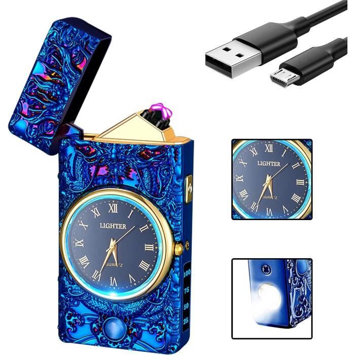 Briquet Plasma Rechargeable USB - Double Arc Électrique, Résistant Au Vent, Multicolore