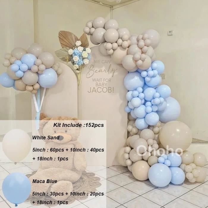 Kit d'arche de guirxiété de ballons bleus, décoration de fête de