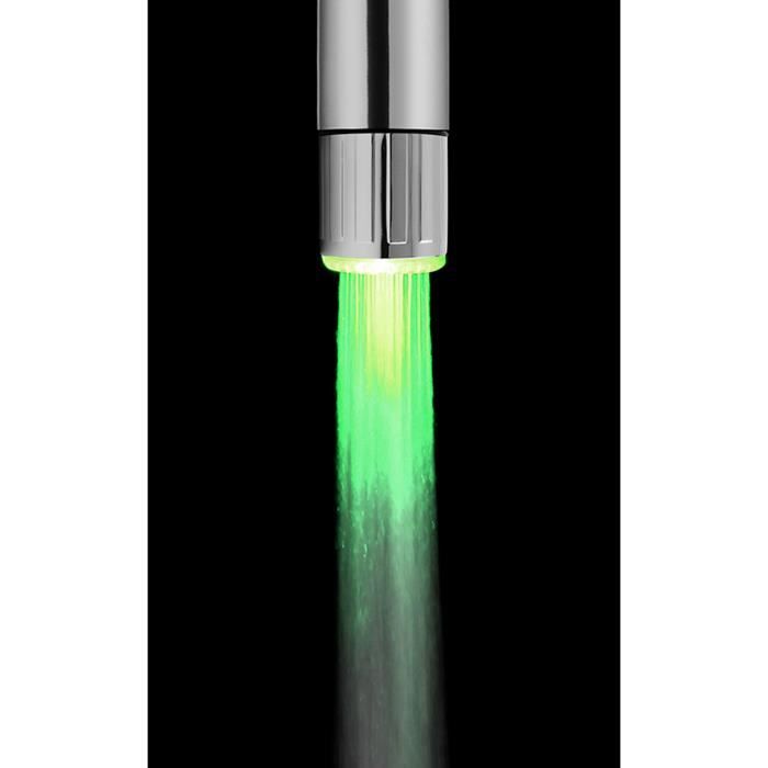 Embout lumineux à LED pour mitigeur robinet 7 couleurs