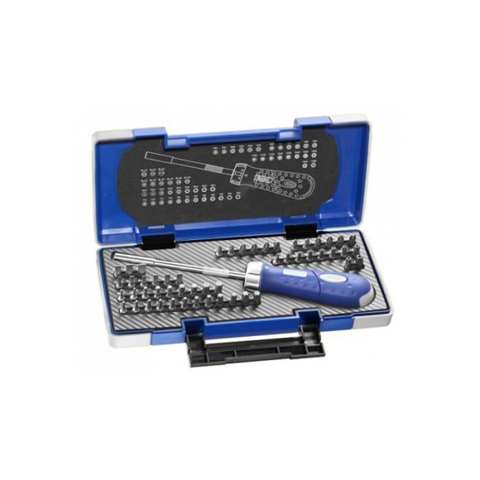 Tournevis porte embouts revolver cliquet + embouts EXPERT by Facom 59 pièces E160804 - vue 2