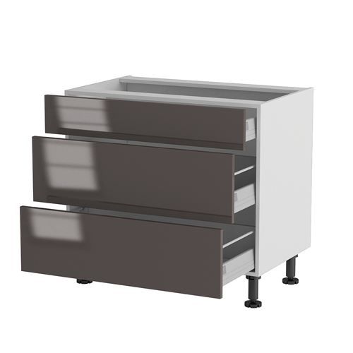 Meuble Cuisine Bas 90cm 1 Tiroir 2 Casseroliers Achat