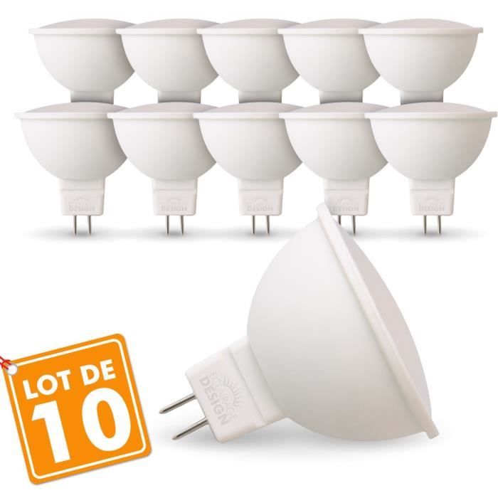 1 ans de garantie GU5.3 MR16 Lot de 10 ampoules halog/ènes dichro/ïques//C Ampoule 12 V 35w Belle couleur blanc chaud