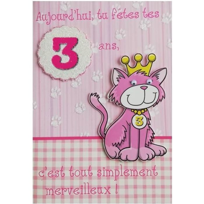 Carte d'anniversaire fille - 10 ans - Cdiscount Beaux-Arts et Loisirs  créatifs