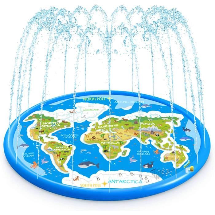 Tapis éducatif Carte Du Monde Pour Enfants - 80x120cm, Multicolore, Lavable