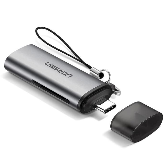 Lecteur de Cartes USB C - UGREEN - Aluminium - Compatible SD/Micro SD - OTG - 512 Go