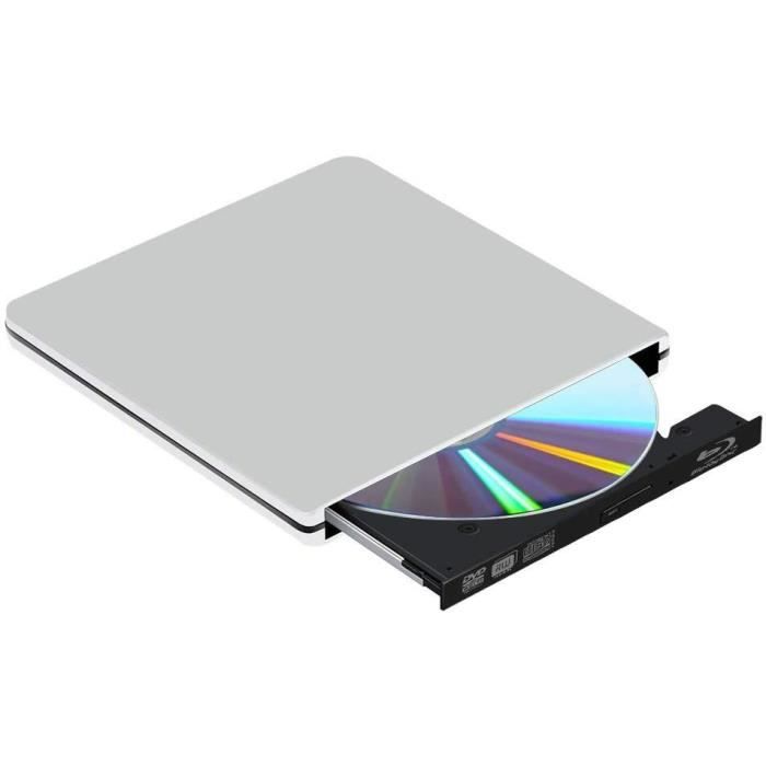 Lecteur DVD Blu Ray 4K 3D Externe Portable Ultra Slim USB 3.0 Graveur de DVD  CD-RW pour Mac OS, Linux, Windows XP/Vista / 7/8/10,PC - Cdiscount  Informatique