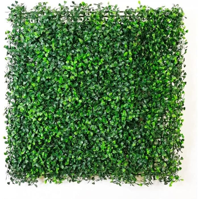Panonceaux Haie Artificielle - 12 Panneaux Mural Végétal 60x40cm - Décoration Intérieur/Extérieur - Écran D'Intimité - 11