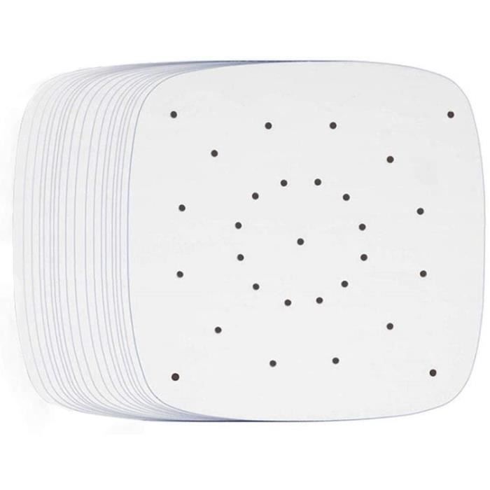 Papier Sulfurisé Pour Friteuse à Air - 100 Feuilles 17x17cm, Antiadhésif, Résistant à La Chaleur, Facile à Nettoyer