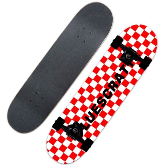 CYYMY Mini Skateboard Complet Antid/érapant L/éger et Transportable D/ébutants Double Kick Trick Deck /érable pour Enfant 60cm,01