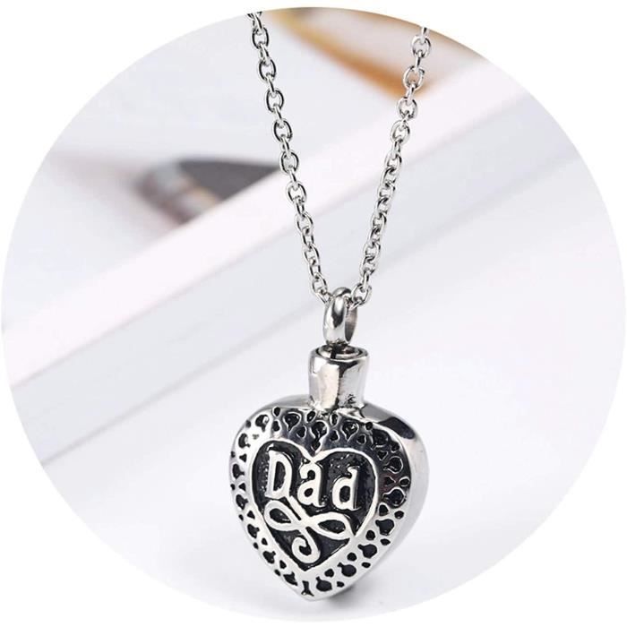 Collier Urne Funéraire Pendentif Hache De Thor - Bijou Viking Pour Cendres, Cheveux, Terre (Acier Inoxydable, Chaîne 50+5 Cm) - 3
