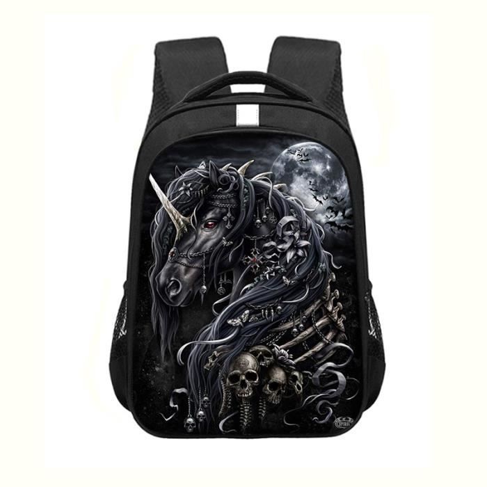 13 poces Blackhorse6 Sac dos cheval licorne Dab petit sac livres pour adolescents gar ons et filles