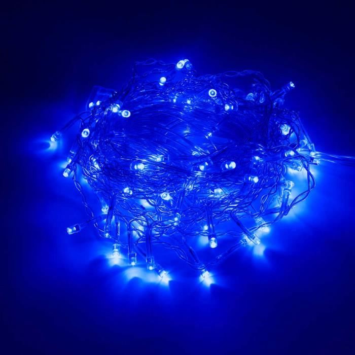 Prise UE 220V Bleu Guirlande lumineuse à lumière LED pour noël, nouvel an,  maison, jardin, vacances, 4M, AC 2