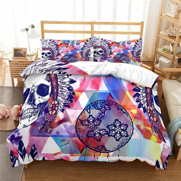 Parure De Lit 3D Panda Roux - Housse De Couette 140x200 Cm + 2 Taies 65x65 Cm, Microfibre Douce