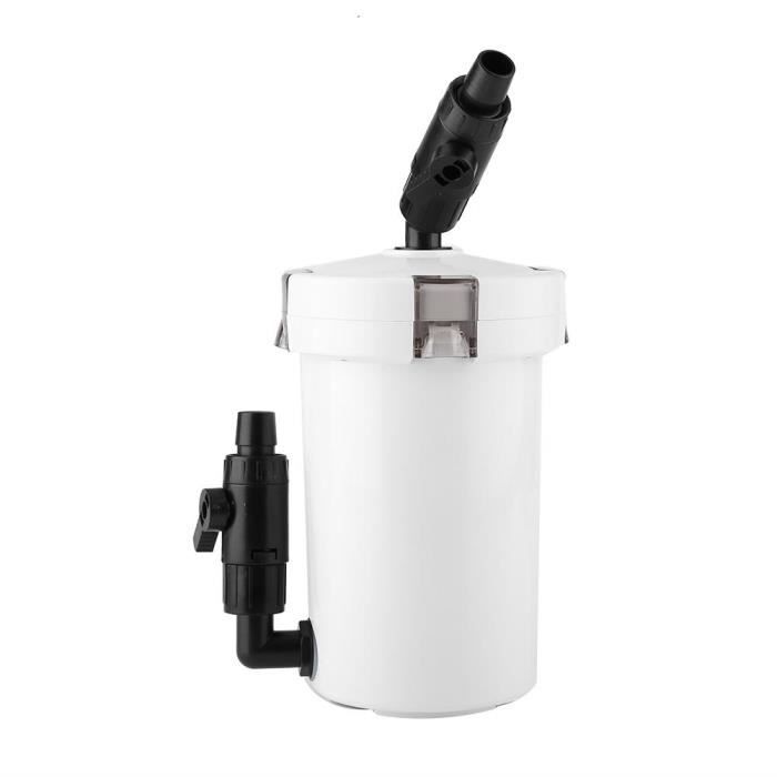 Fdit pompe de filtre d'aquarium Filtre à cartouche externe de réservoir de poissons d'aquarium avec seau de filtres muets de table