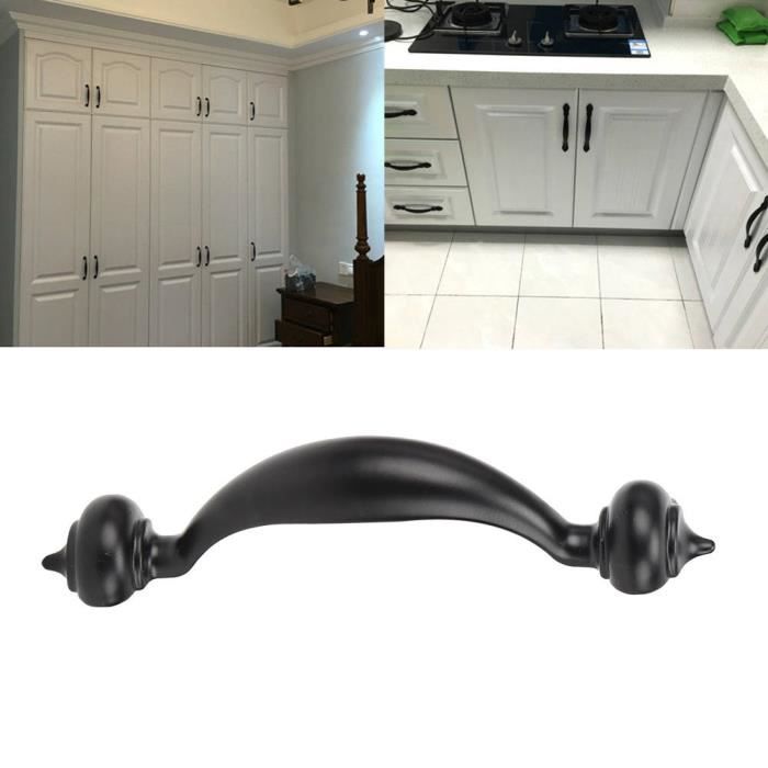 Poignée De Tiroir/traction Noire En Alliage Aluminium - Design Dissimulé Moderne - Longueurs 80 à 400 Mm - Pour Cuisine, Armoire, Meuble