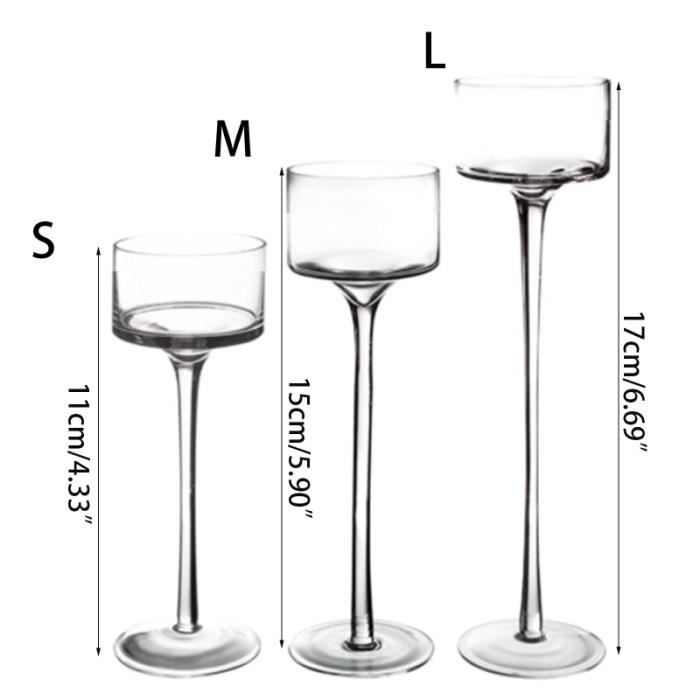 Bougeoirs En Verre Transparent, Centres De Table Ci-après, Univers Pour Les Fêtes De Mariage, Ci
