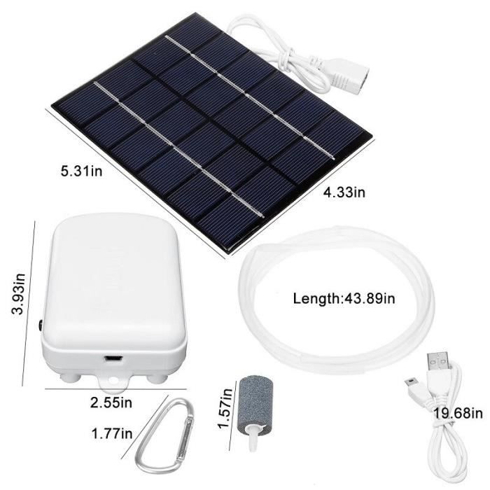 Pompe à oxygène - Filtration - Aquarium - Étanche - Batterie au lithium