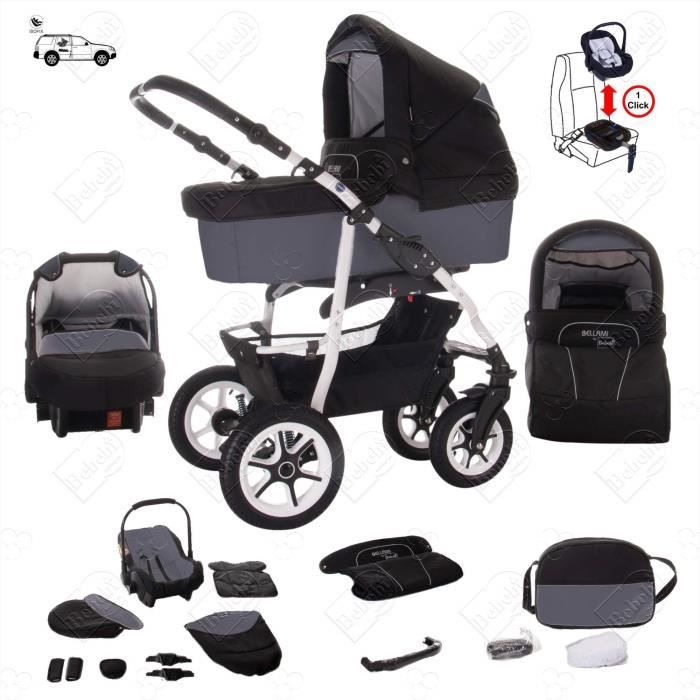 poussette 3 en 1 base isofix