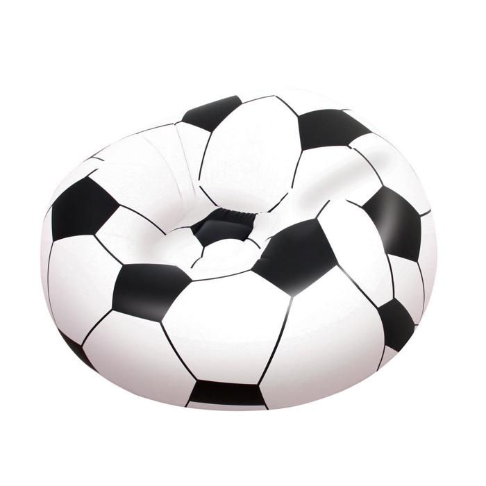 Fauteuil poire gonflable Ballon de football - BESTWAY - Up In Over - Pour enfant - Noir et blanc