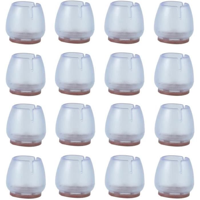 24 Pièces Chaise Casquettes 25Mm-30Mm Protection Pied De Patin Chaise Silicone Protection