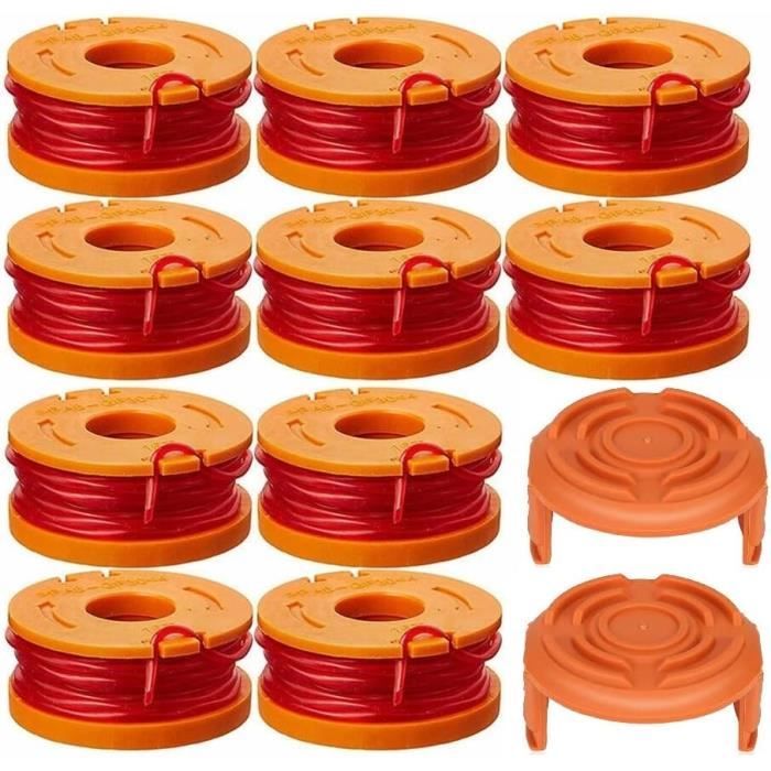 Lot De 10 Bobines Fil Nylon 2.4 Mm Pour Débroussailleuse Bosch ART 23/26/30 - 26 Cm De Long, Référence F016800181