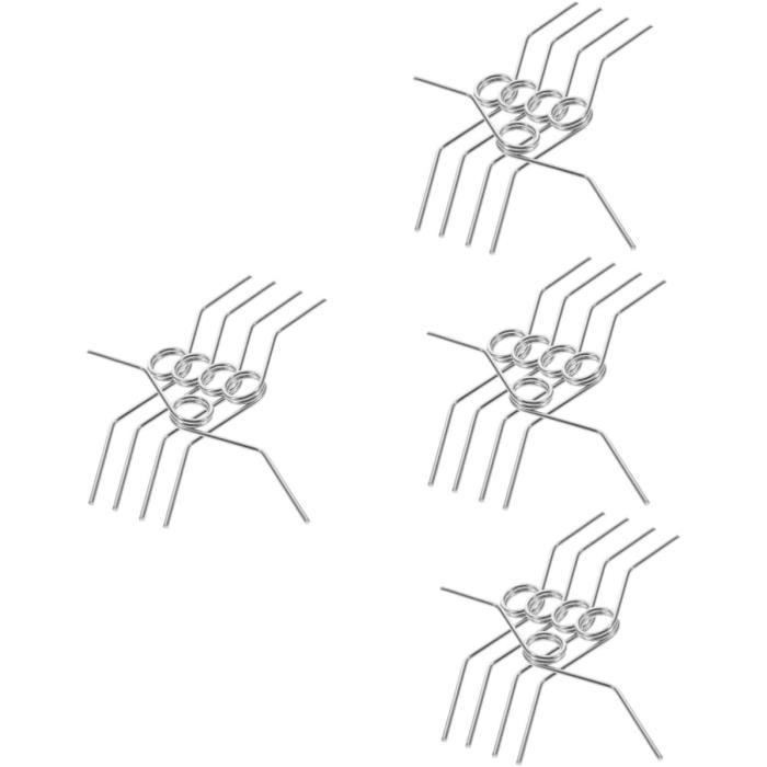 Lot De 10 Ressorts De Torsion En Acier - Fil 1.5mm, Diamètre Extérieur 9mm, 6 Spires, Angle 120° - Pour Mécanismes, électronique