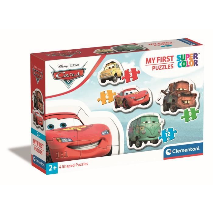 CLEMENTONI - My First Puzzles - Cars - Puzzle évolutif 3-6-9-12 pièces - Mixte - A partir de 2 ans