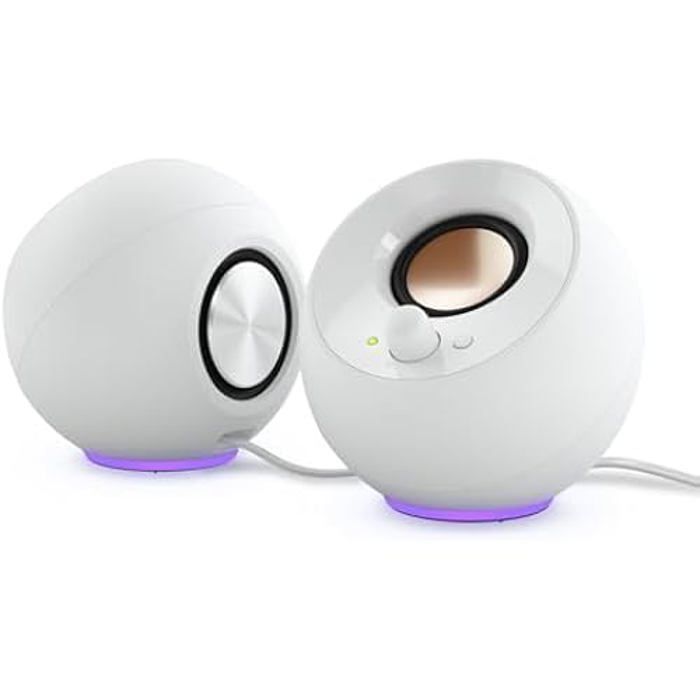 Haut-parleurs 2.0 - CREATIVE - Pebble SE - USB-C - Éclairage RVB - 44 W