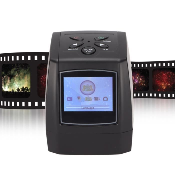 Scanner De Film 8MP Pour 35mm/135mm - Numérisation Négatifs & Diapositives, 2400 Dpi, Compatible Windows/Mac