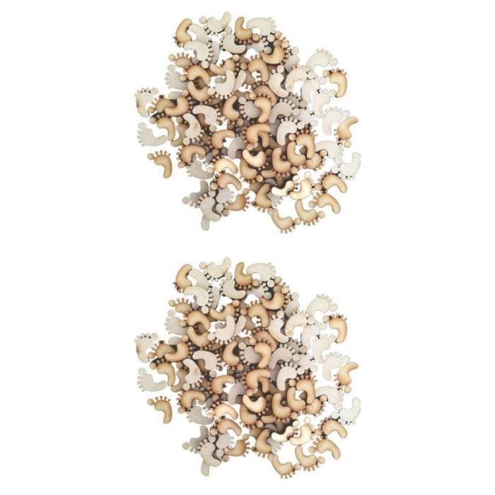 180 Formes En Bois Pour Bricolage Enfant - Assortiment De Pièces Décoratives Pour Artisanat, Collage Et Customisation