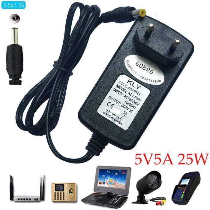 Adaptateur Secteur Universel 18V 2.0A - Prise 5.5x2.5mm - Alimentation 36W - Longueur 1.1m