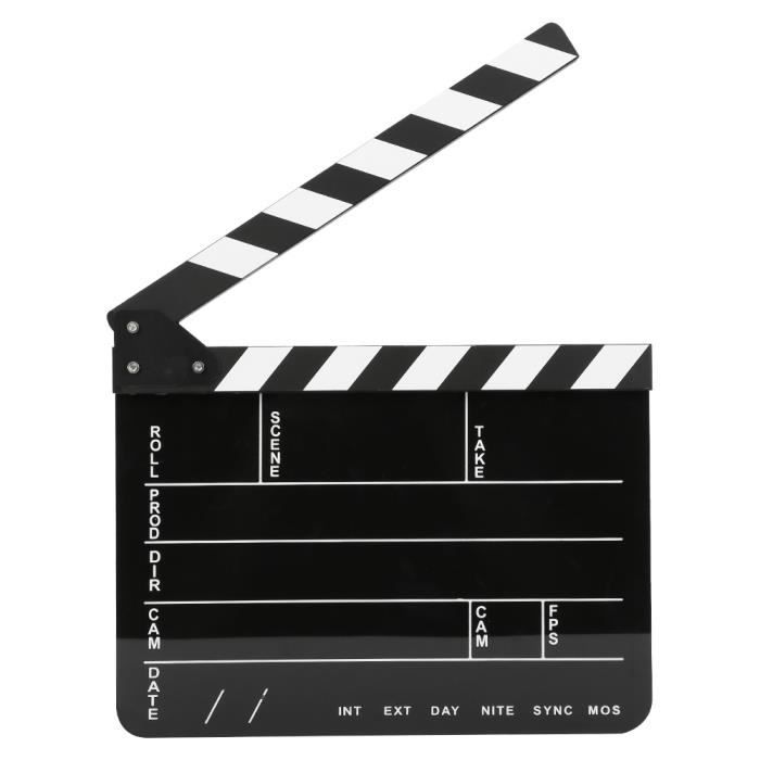 Clap De Film Clap En Acrylique Clap D'Action De Photographie De