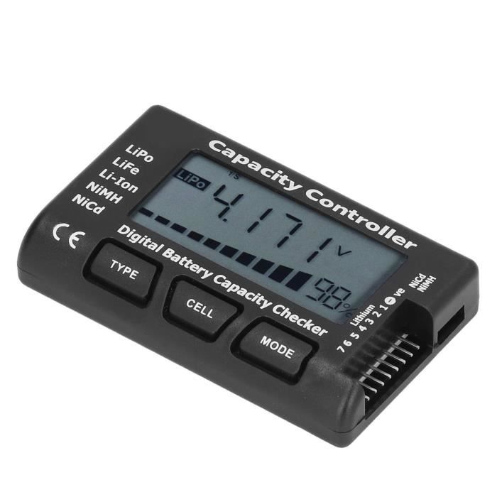 Testeur De Batterie Numérique 12-48V - Affiche Tension, Capacité Et Température - Pour Voiture RC, Camping-car, Moto... - 10
