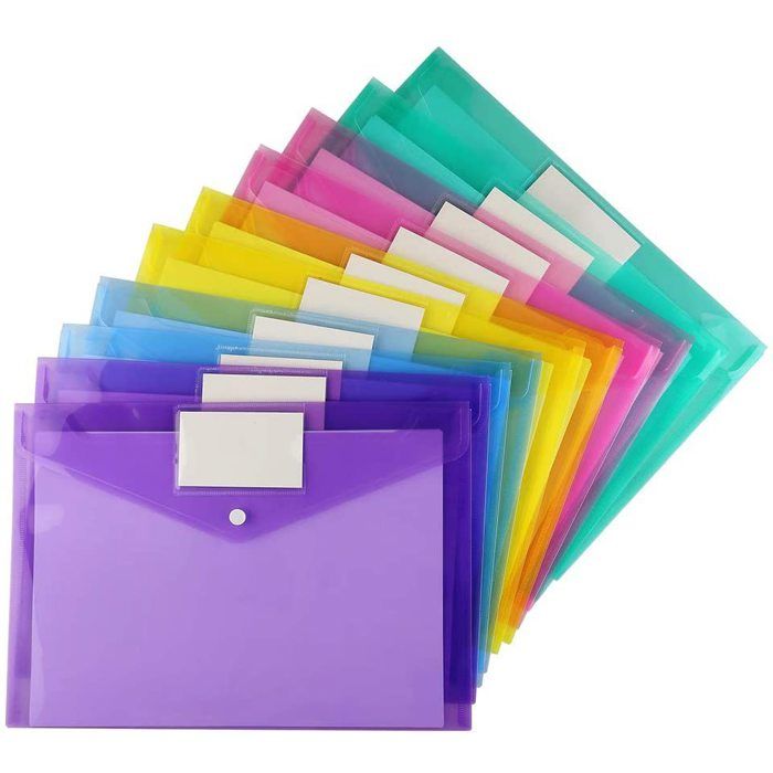Pochette Pour Partitions A4 - Plastique PP Imperméable - Capacité 20 Feuilles - 32x26 Cm