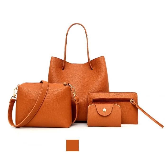 Sac à Main Femme En Cuir Véritable - Bandoulière Réglable - Tendance 2024 - Format 35,5x15x31 Cm