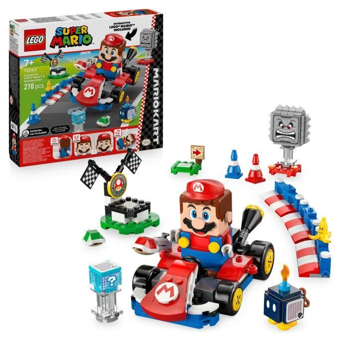 LEGO® Super Mario™ 72043 Mario Kart™ – LEGO® Mario™ interactif et kart standard - vue 3
