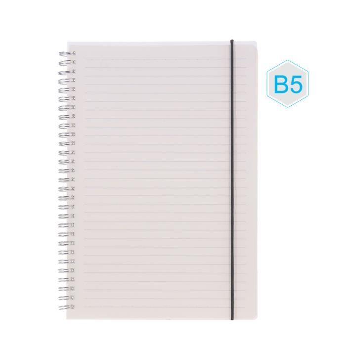 Cahier A Spirale B5 Cahiers A Spirale Avec Bande Elastique Ligne 8mm Pages Journal Journal Memo Cdiscount Beaux Arts Et Loisirs Creatifs