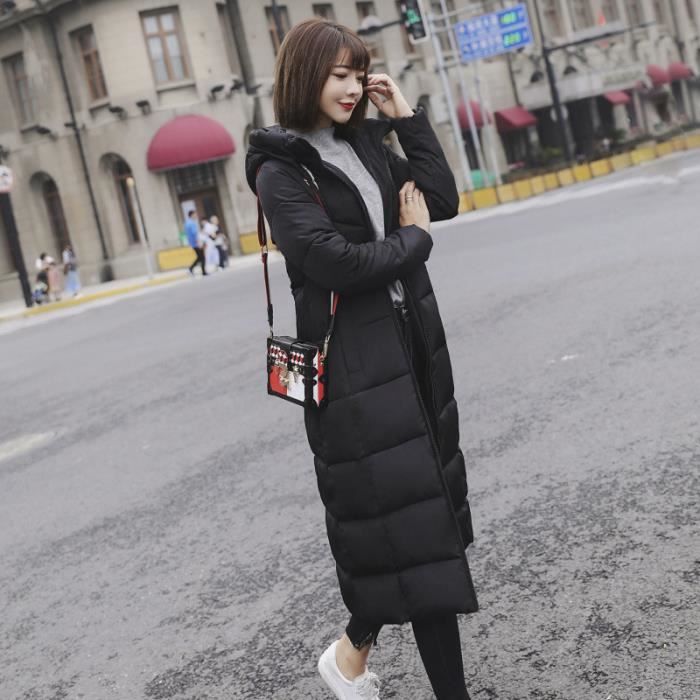 MANTEAU Femme Hiver Plus De Couleur Grande Taille Manches longues couleur unie Noir GOGOQ