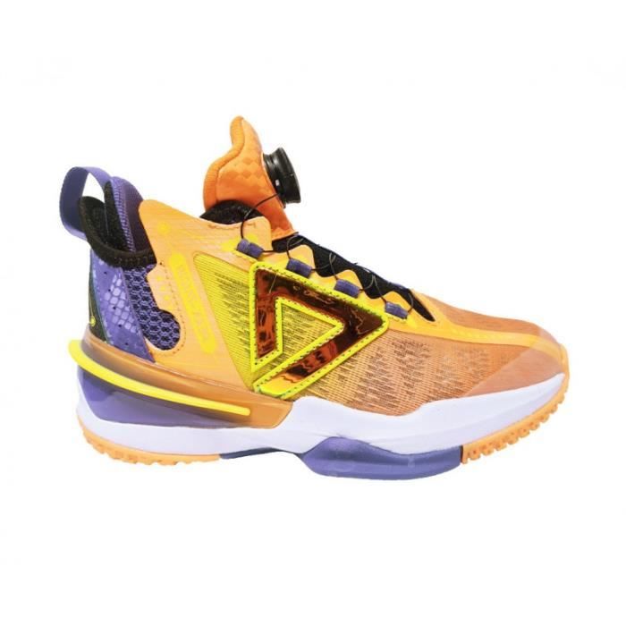 chaussure de basketball peak flash orange pour enfant