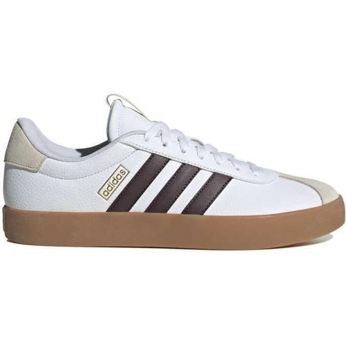 Adidas Chaussures Adidas Vl Court 3.0 - Homme - Blanc - Lacets - Plat - Synthétique