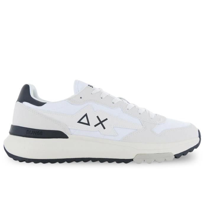 SUN68 Chaussures - SUN68 - Niki 2.0 - Blanc - Lacets - Plat