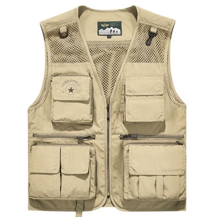 Gilet Exterieur de P che Photographie Homme Veste Multipoches Sans