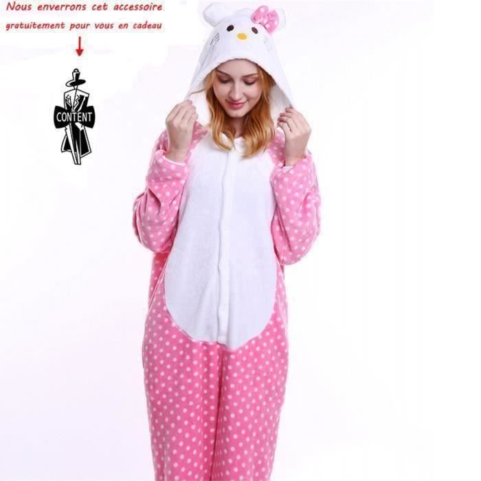 Grenouillère Femme Polaire Moelleuse Onesie - Combinaison Pyjama Intérieur Chaud Doux Hiver, Pyjama Une Pièce Confortable Adulte