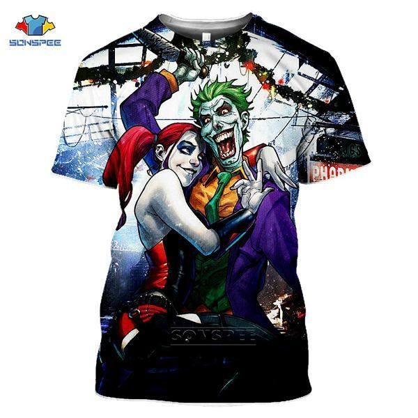 T-shirt pour dessin animé,SONSPEE Sexy Harley Quinn Cosplay T-Shirt Joker  Costume hommes impression 3D O cou été dr?le Harajuku hau 6 - Cdiscount  Prêt-à-Porter