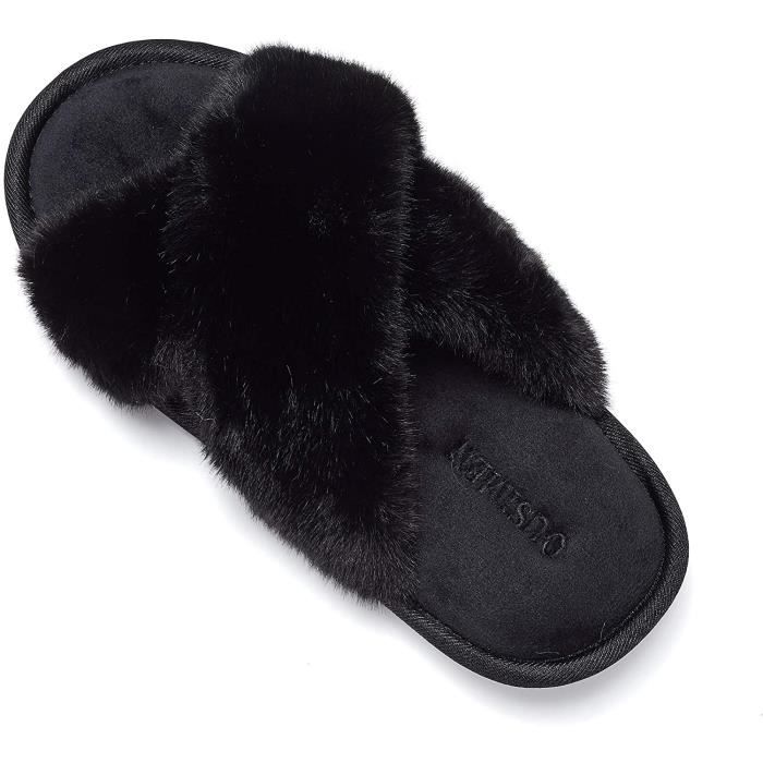 claquette fourrure femme