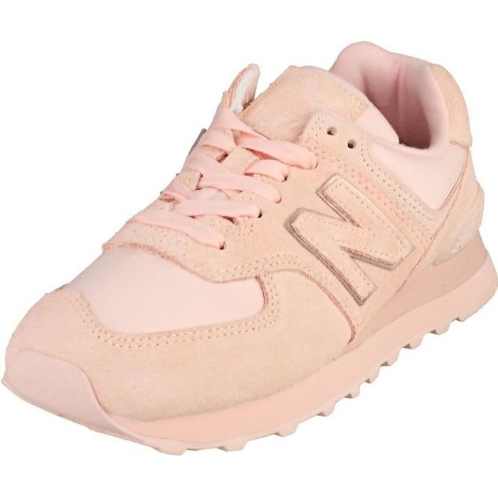 Baskets New Balance 574 WL574SLA - Femme - Rose - Textile - Lacets - Semelle Caoutchouc