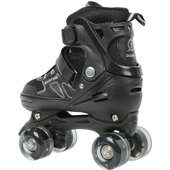 Patins A roulettes,Rollers en Ligne pour Enfants,Rollers Quad,Chaussures  Sport Fille,Kick Roller Shoe, Baskets Clignotantes Chaussures Rechargeables