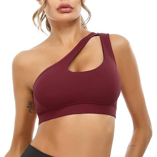 Brassiere de sport antichoc asymetrique pour femme Rouge Running Fitness Respirant Rouge Cdiscount Sport