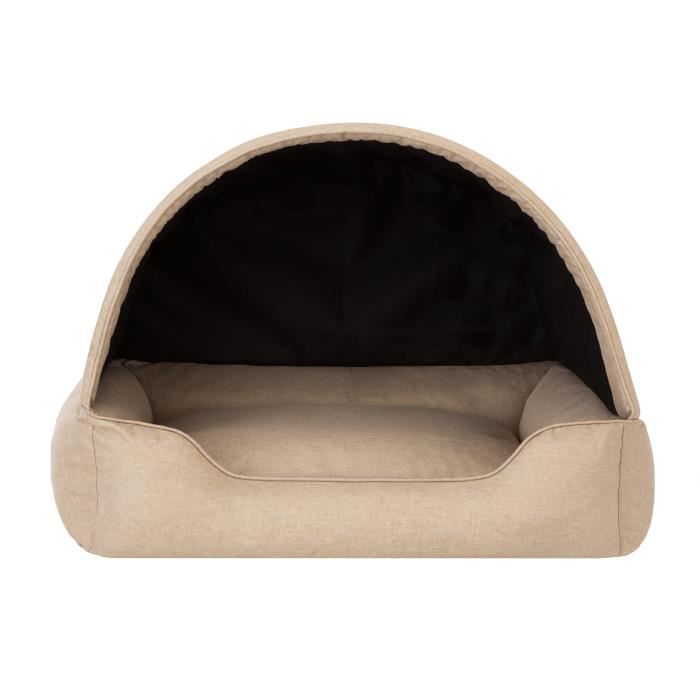 Meilleurs prix pour Panier pour chien, maison pour chien en tissu, grotte pour chat, niche pour chien, corbeille pour chien, beige, L : 60x47 cm